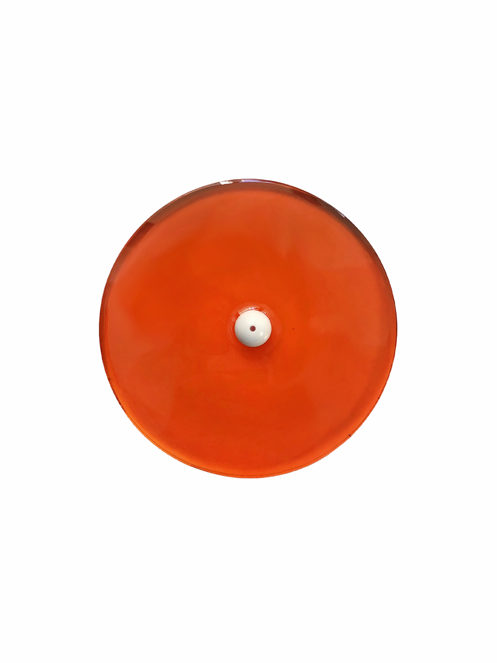 Round & Ball Incense Holder: Mandarine / White