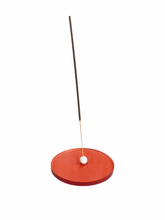 Load image into Gallery viewer, Round &amp; Ball Incense Holder: Mandarine / White