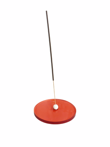 Round & Ball Incense Holder: Mandarine / White