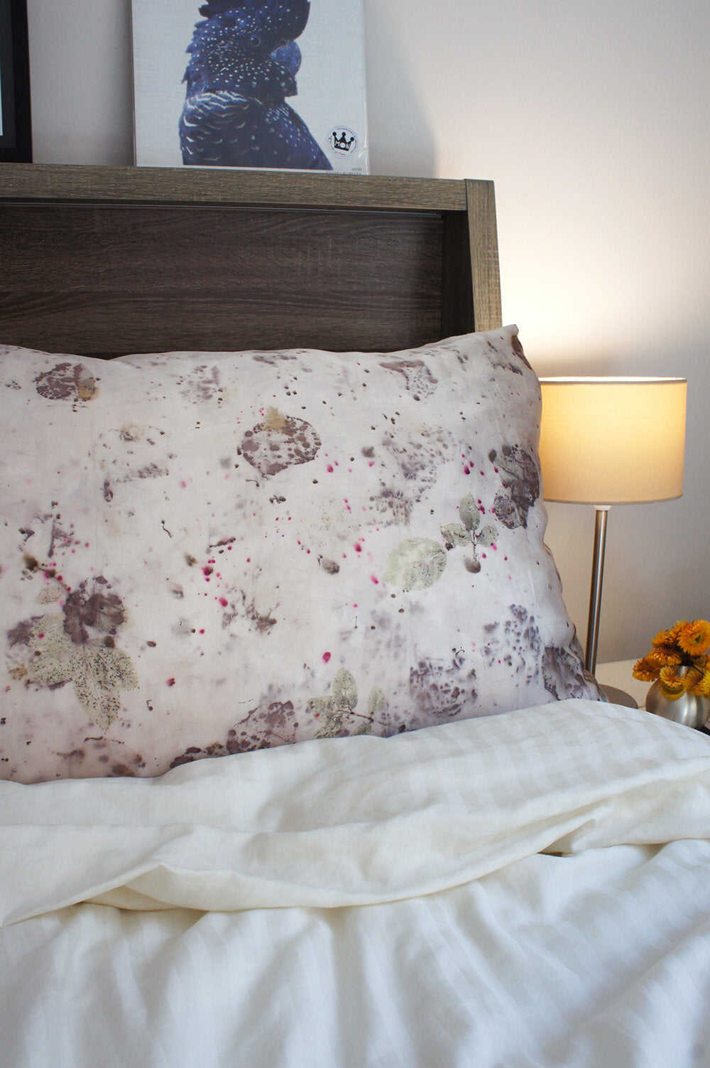 Botanical Print Silk Pillowcase