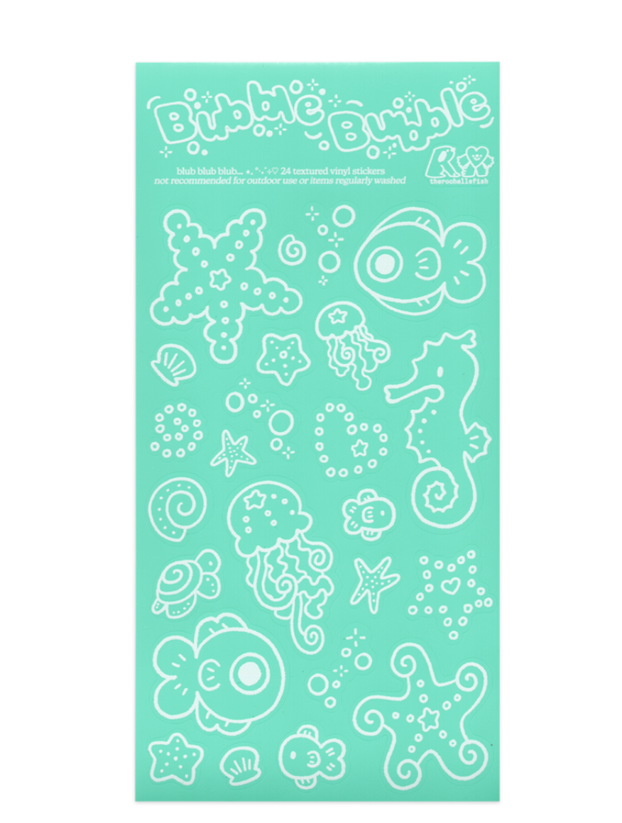 'Bubble Bubble' Sticker Sheet  The Rochelle Fish