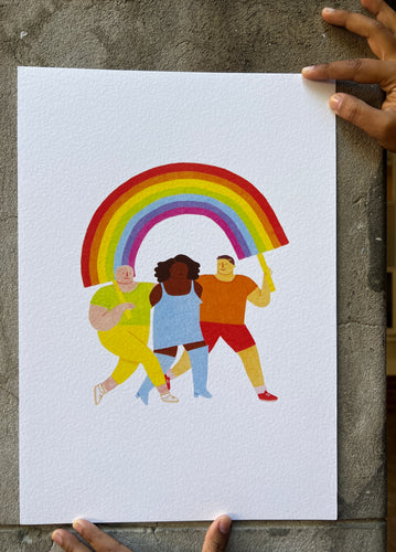 Eleonora Arosio: Friends under a Rainbow - Print