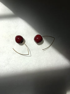 Maya Minimal Cherry earrings