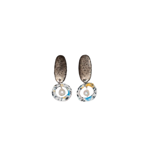 Harpsichord Earrings - Bronze