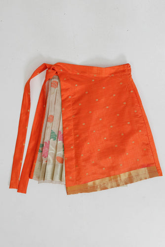 Pleated Pallu Wrap Skirt Small