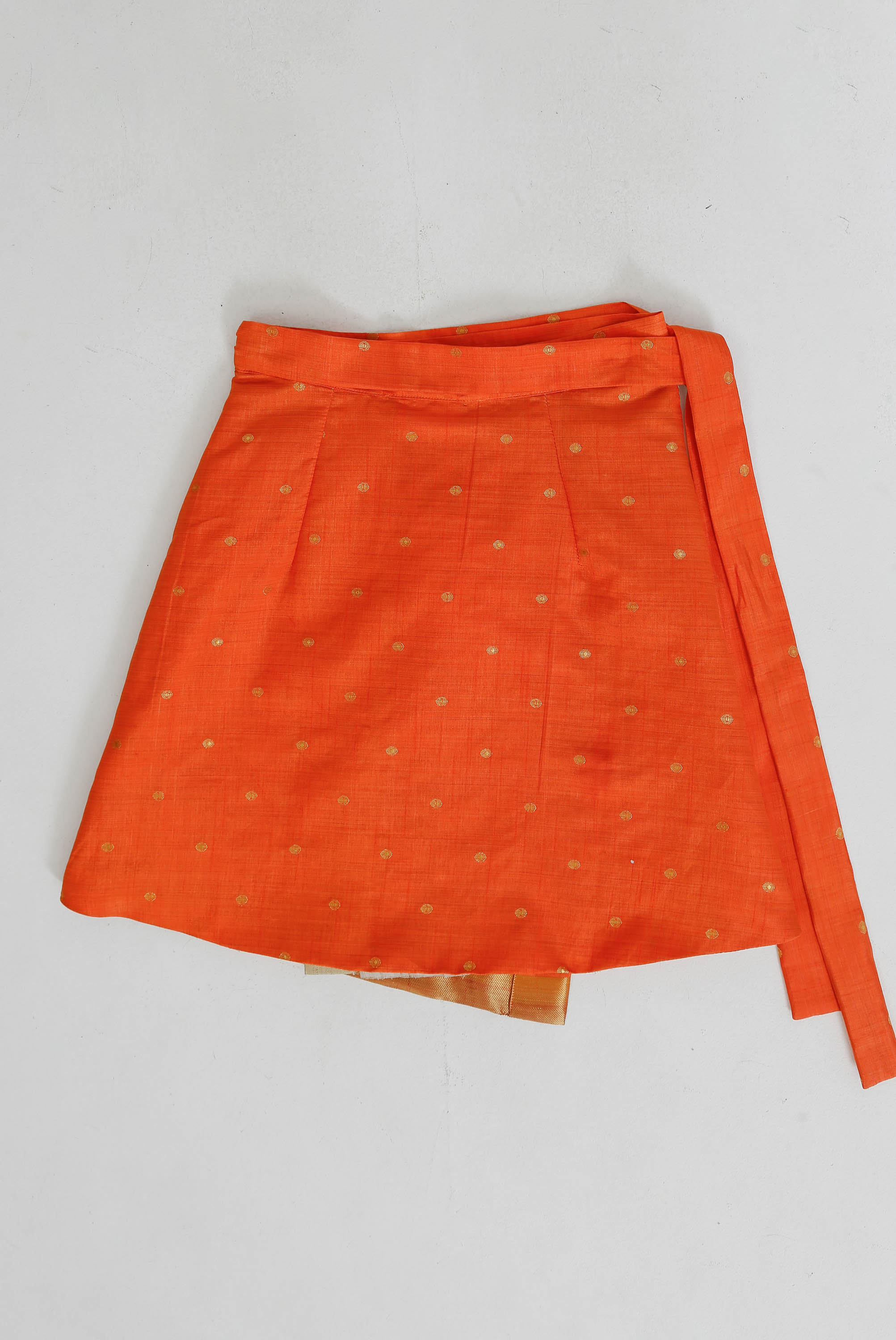 Pleated Pallu Wrap Skirt Small