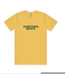 Ausecuma Beats / Cartoon Yellow T-shirt by Steve Gavan