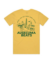 Load image into Gallery viewer, Ausecuma Beats / Cartoon Yellow T-shirt by Steve Gavan