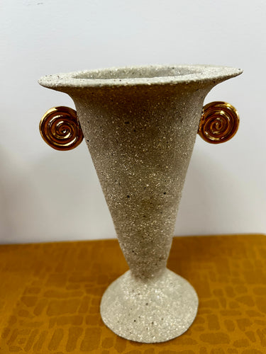 Tantri Mustika Gold lustre spiral vase