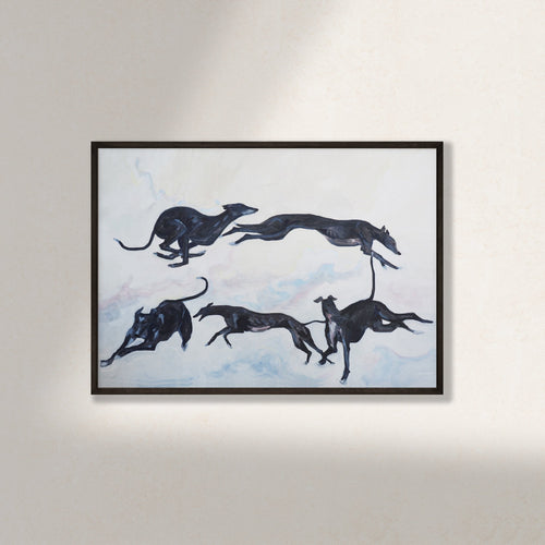 Counting Greyhounds A3 Print by Lisa Hu