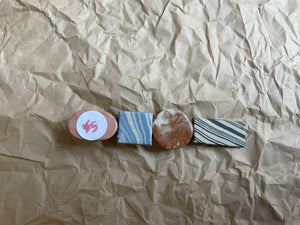 Ceramic hair clips by Tantri Mustika