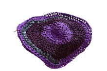 Load image into Gallery viewer, Purple + Plum Mat from Recycled T-shirt Yarn