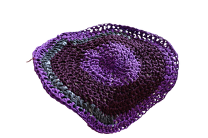 Purple + Plum Mat from Recycled T-shirt Yarn