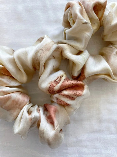 Zero Waste Botanically Dyed Silk Scrunchie
