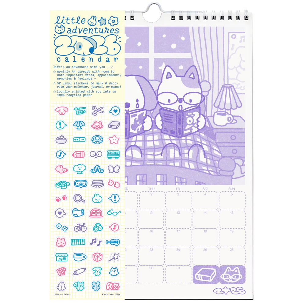 little adventures ✿ 2026 Risograph Calendar