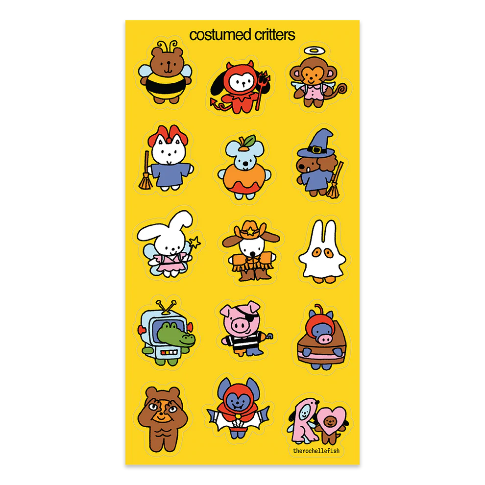 'Costumed Critters' 🐭 Sticker Sheet
