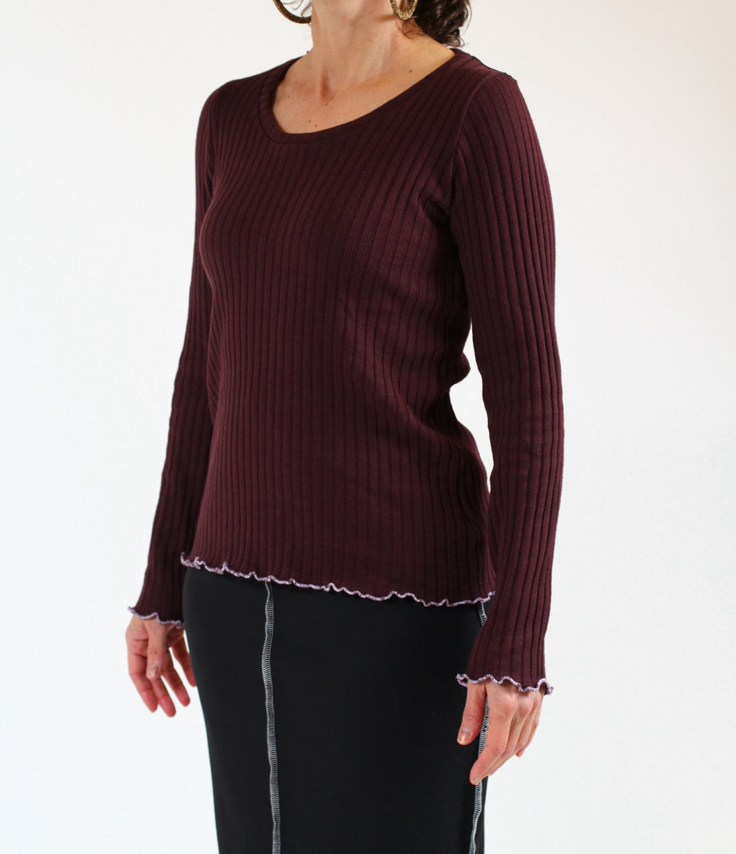 Rib Long Sleeve Top