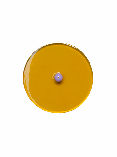 Round & Ball Incense Holder Transparent Honey/Lilac by Studio Chillimarini