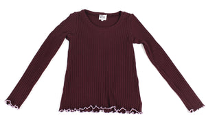 Rib Long Sleeve Top