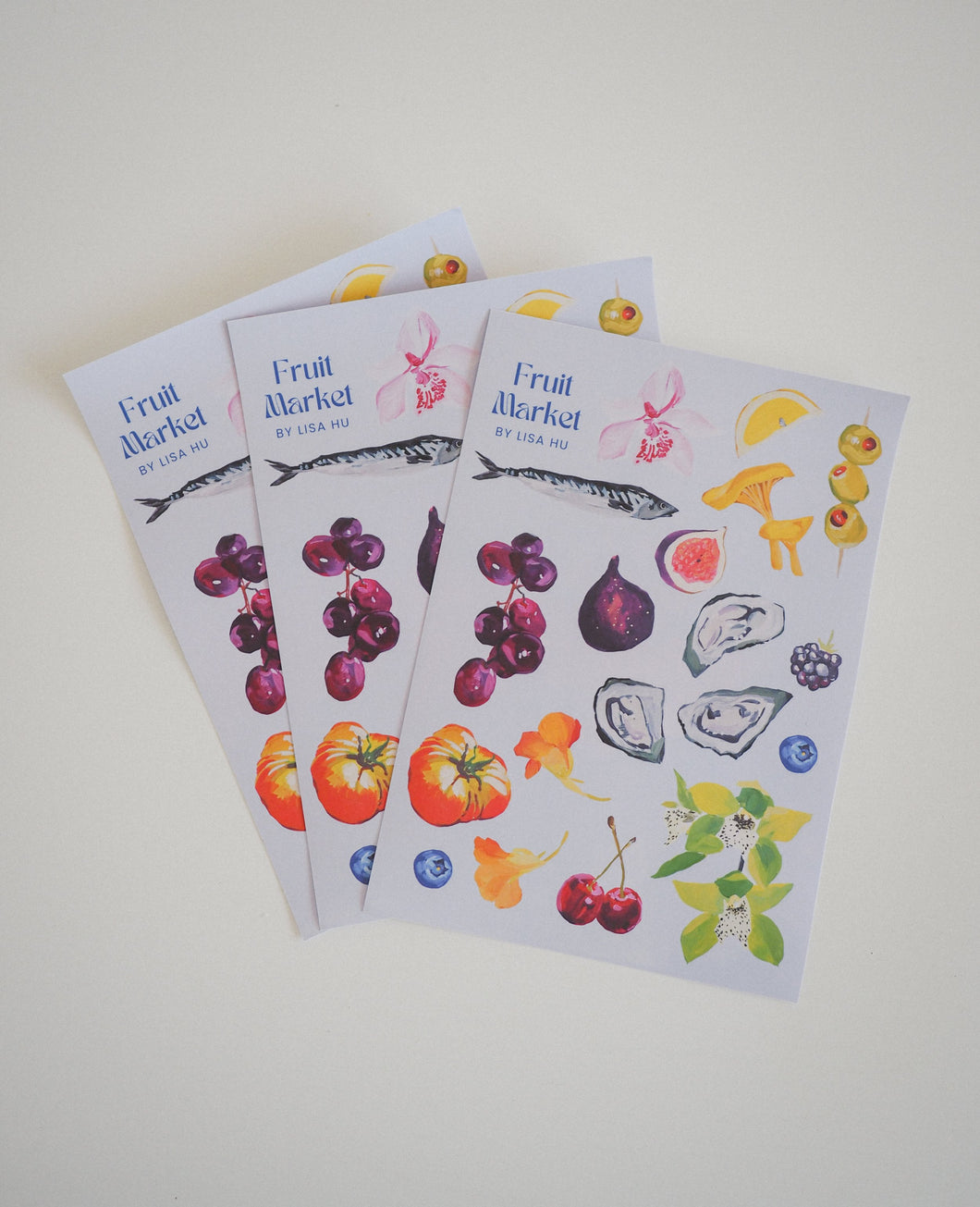 Lisa Hu Fruit Market Stickers