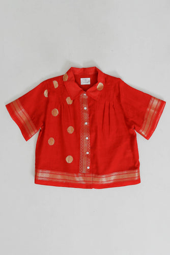 Jamdani Pleated Shirt Medium