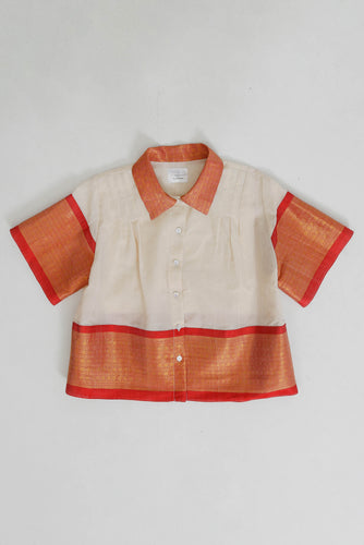 Jamdani Pleated Shirt Medium