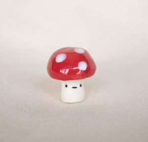 Porcelain Red Mushroom