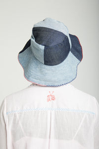 Hand Embroidered Sun Hat - Tulip Crest