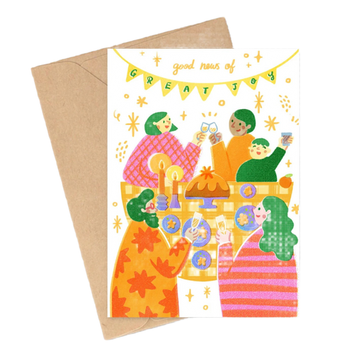 Festive Gathering Greeting Card