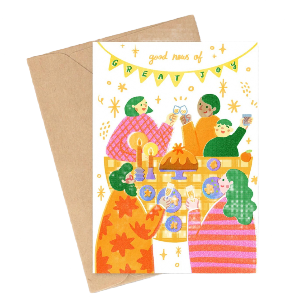 Festive Gathering Greeting Card