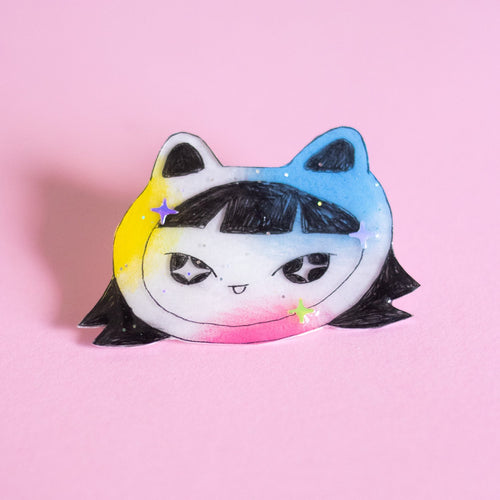 Cat Girl pin by Egg Soda Studio