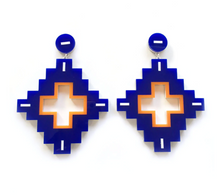 Load image into Gallery viewer, Msalaba Earrings - Electric Blue