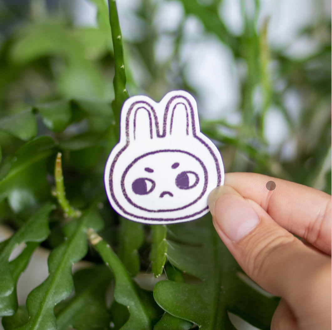 Angry Bunny Girl Sticker