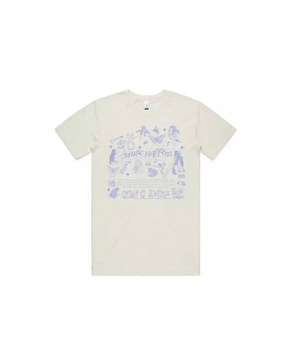 Music Happens Tee (off-white) by Music in Exile