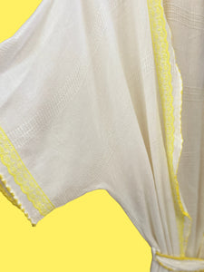 Yellow Lace Detail Robe