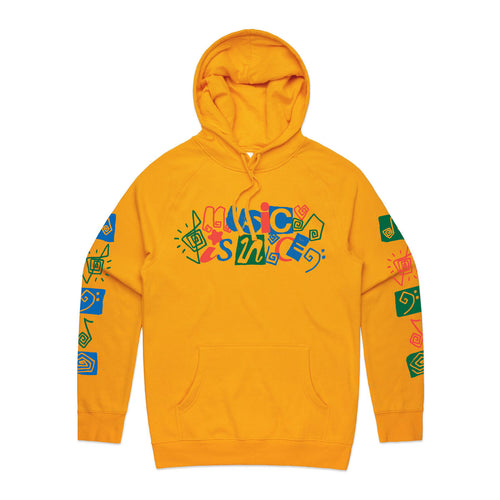 Music In Exile / Music is Nice Gold Hoodie