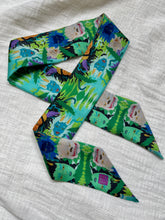 Load image into Gallery viewer, &quot;Mini Tudey&quot; - Peace Silk Ribbon Tie Art Scarf