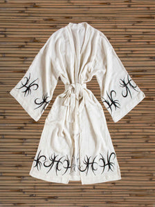 Long Washed Linen Robe